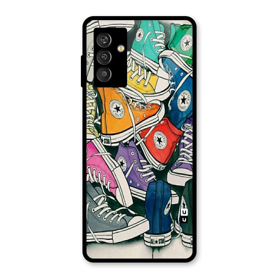 Colorful Shoes Glass Back Case for Galaxy M13
