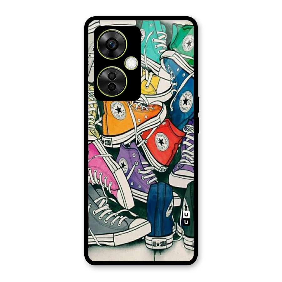 Colorful Shoes Glass Back Case for OnePlus Nord CE 3 Lite