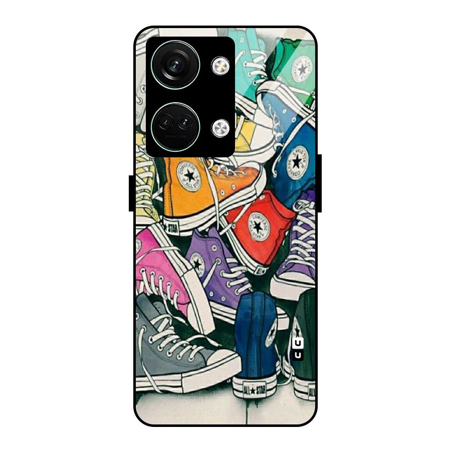 Colorful Shoes Glass Back Case for Oneplus Nord 3