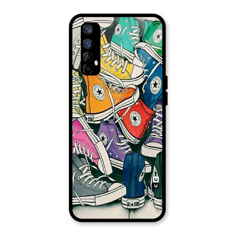 Colorful Shoes Glass Back Case for Realme 7