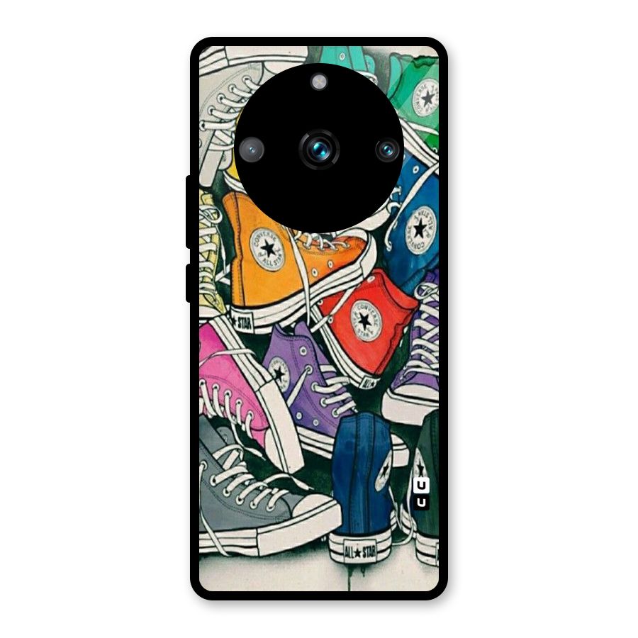 Colorful Shoes Glass Back Case for Realme Narzo 60 Pro