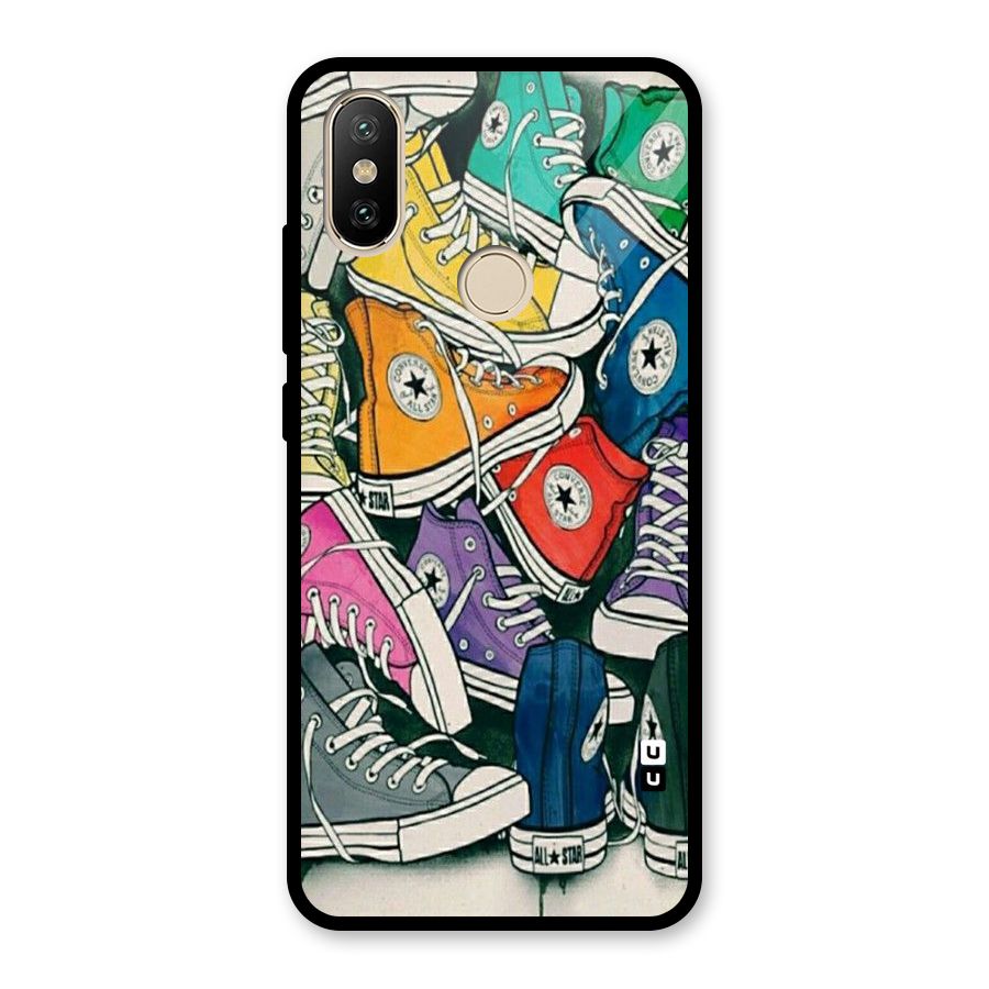 Colorful Shoes Glass Back Case for Redmi A1