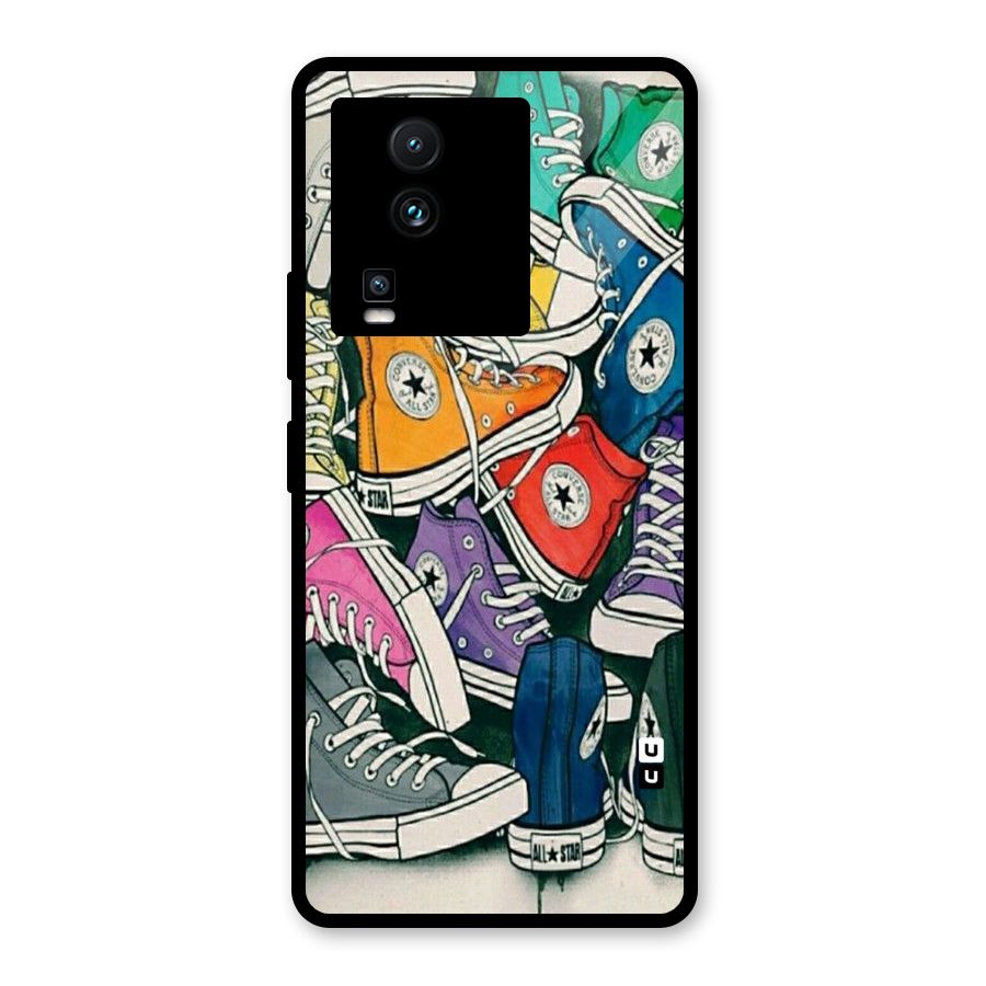 Colorful Shoes Glass Back Case for Vivo iQOO Neo 7 Pro