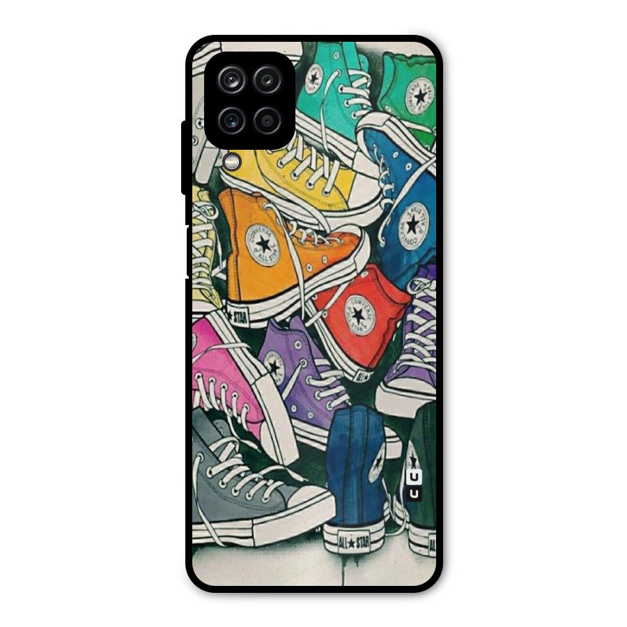 Colorful Shoes Metal Back Case for Galaxy A12