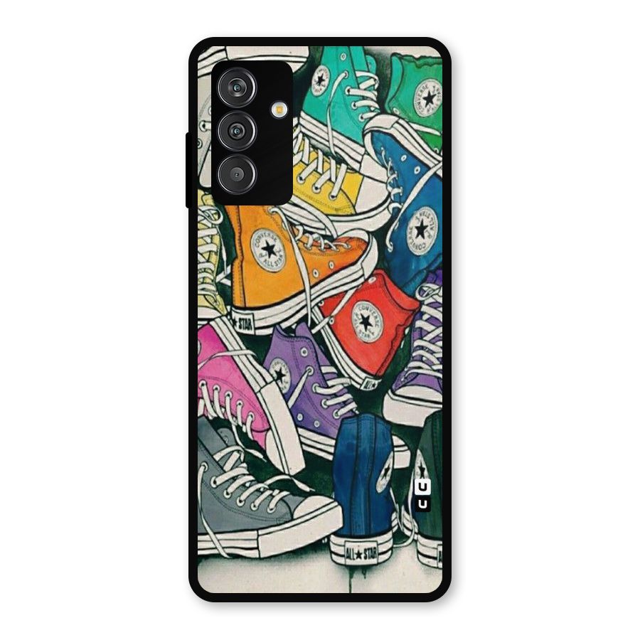Colorful Shoes Metal Back Case for Galaxy F13