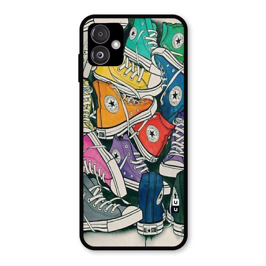 Colorful Shoes Metal Back Case for Galaxy F14