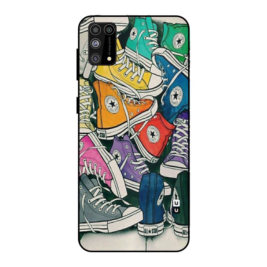 Colorful Shoes Metal Back Case for Galaxy F41