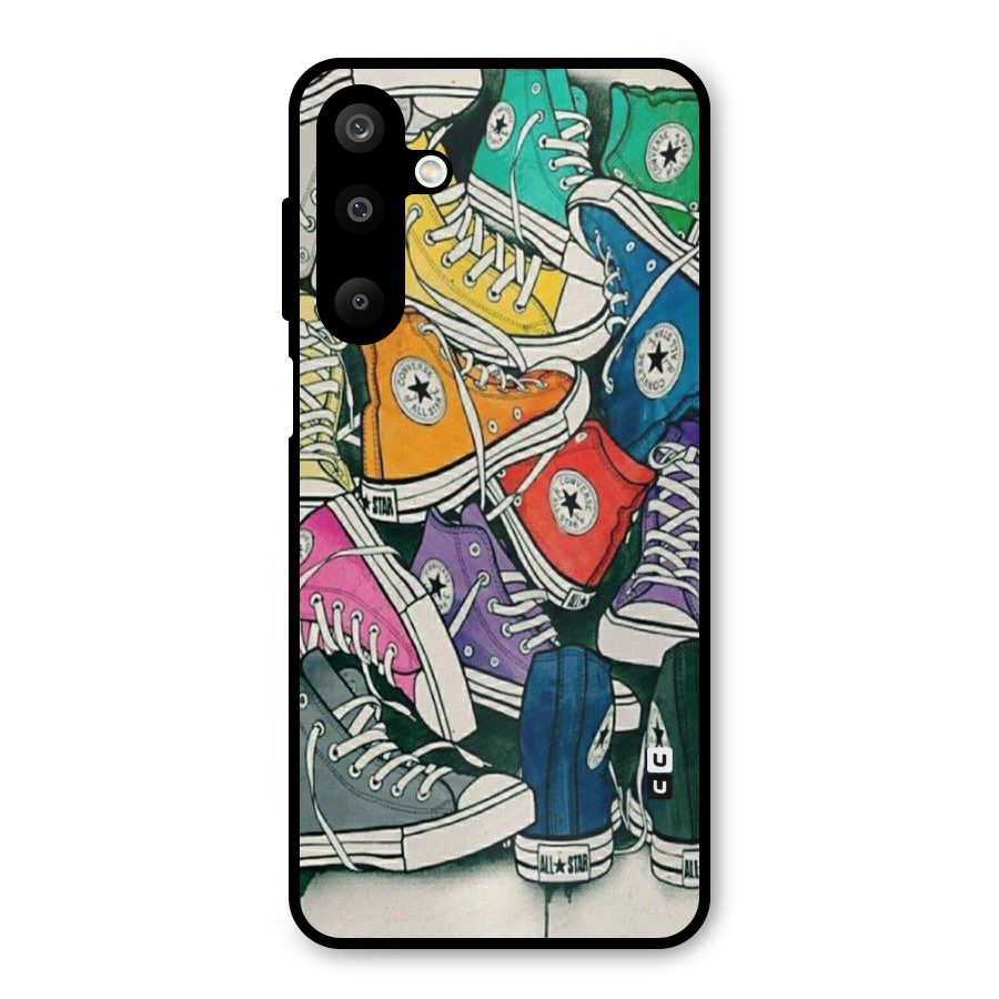 Colorful Shoes Metal Back Case for Galaxy M16