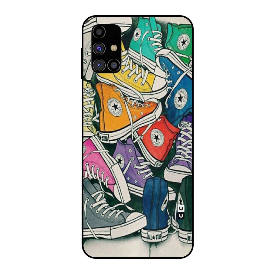 Colorful Shoes Metal Back Case for Galaxy M31s