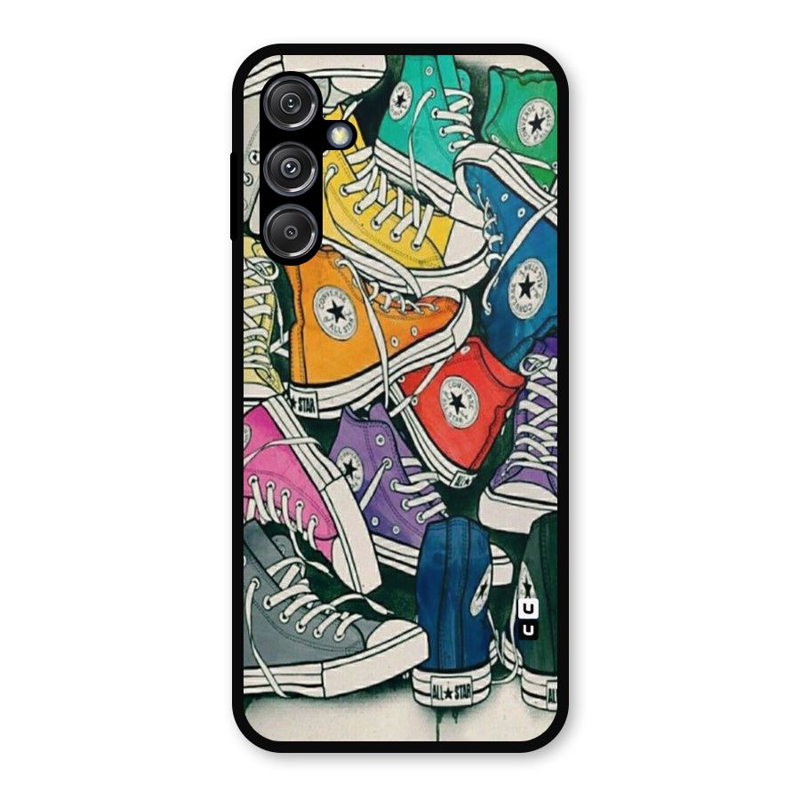 Colorful Shoes Metal Back Case for Galaxy M34 5G