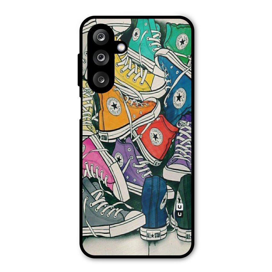 Colorful Shoes Metal Back Case for Galaxy M36