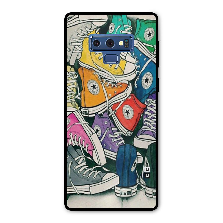 Colorful Shoes Metal Back Case for Galaxy Note 9
