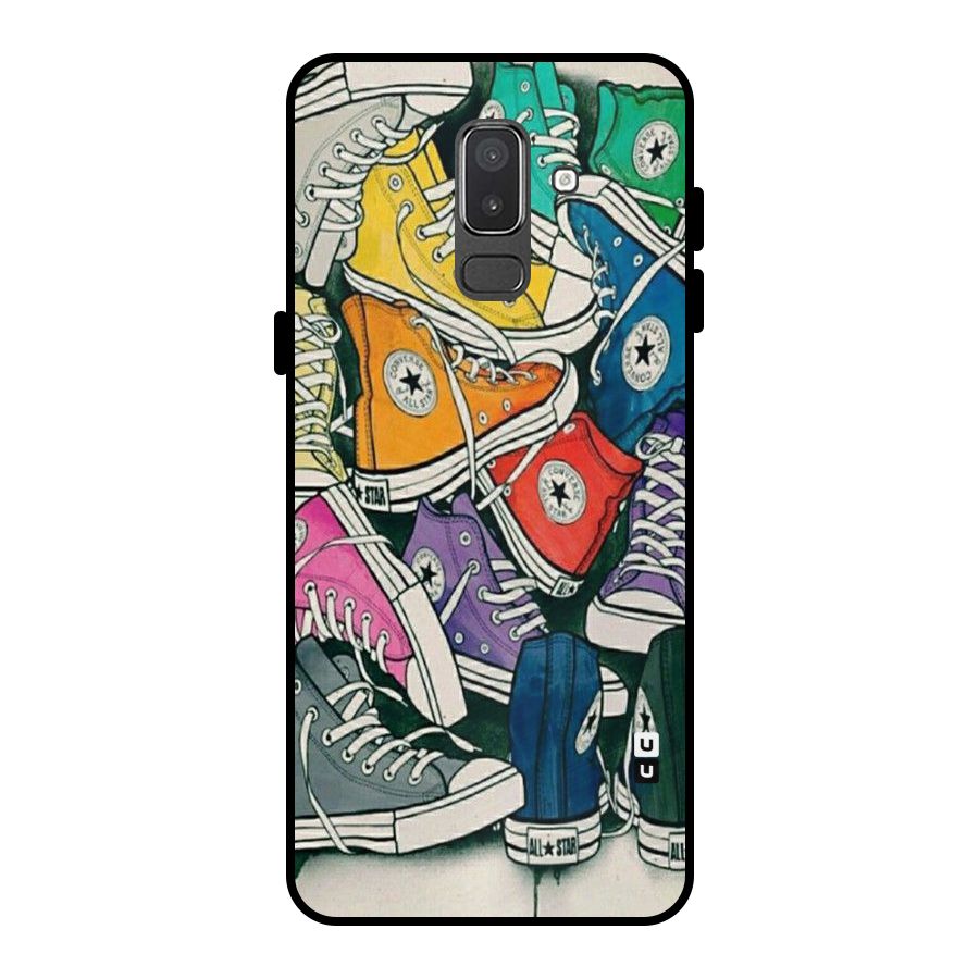 Colorful Shoes Metal Back Case for Galaxy On8 (2018)