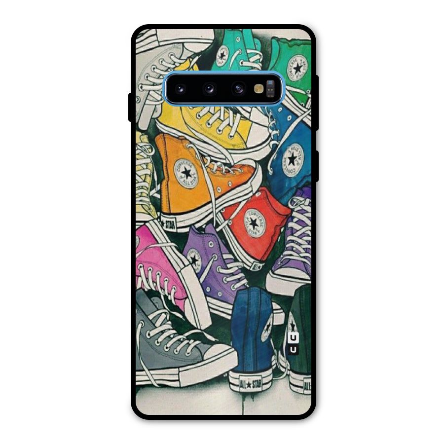 Colorful Shoes Metal Back Case for Galaxy S10
