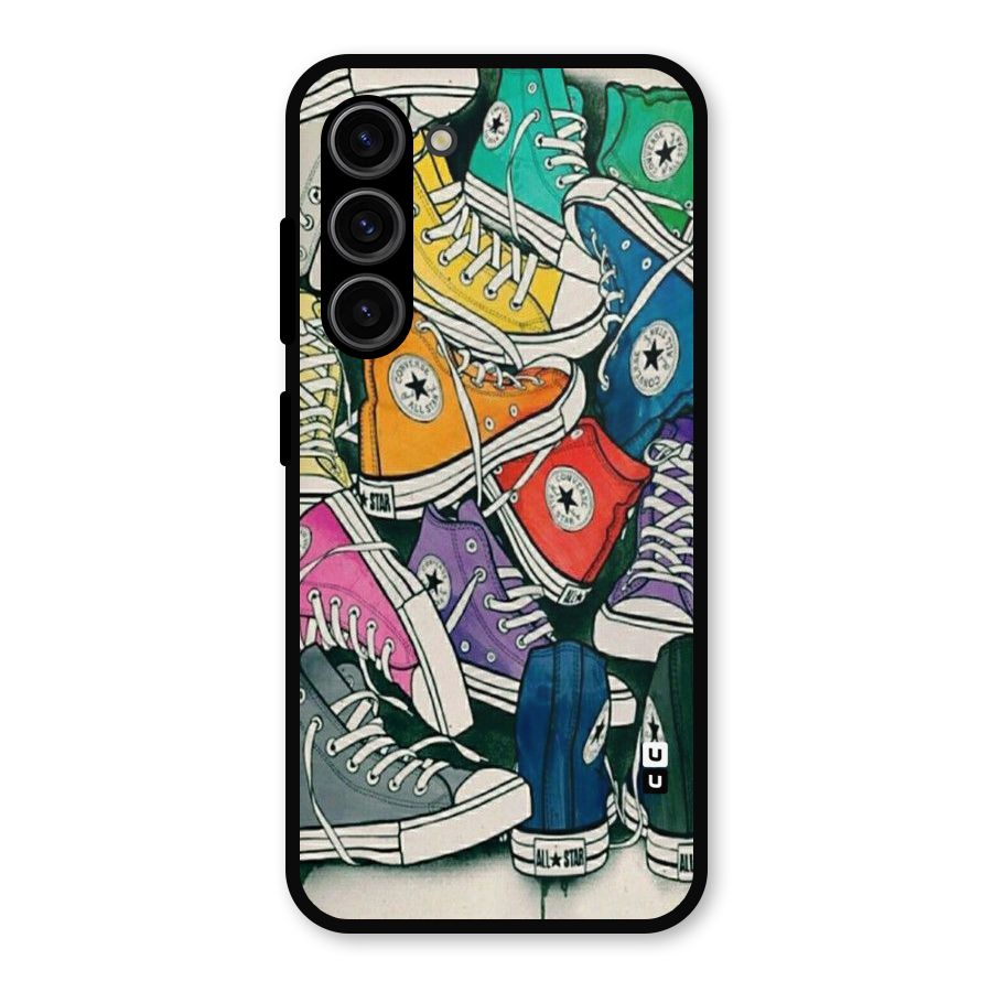 Colorful Shoes Metal Back Case for Galaxy S23
