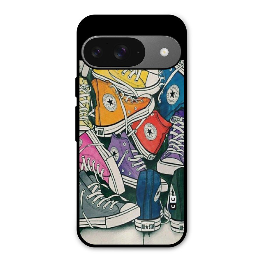 Colorful Shoes Metal Back Case for Google Pixel 9