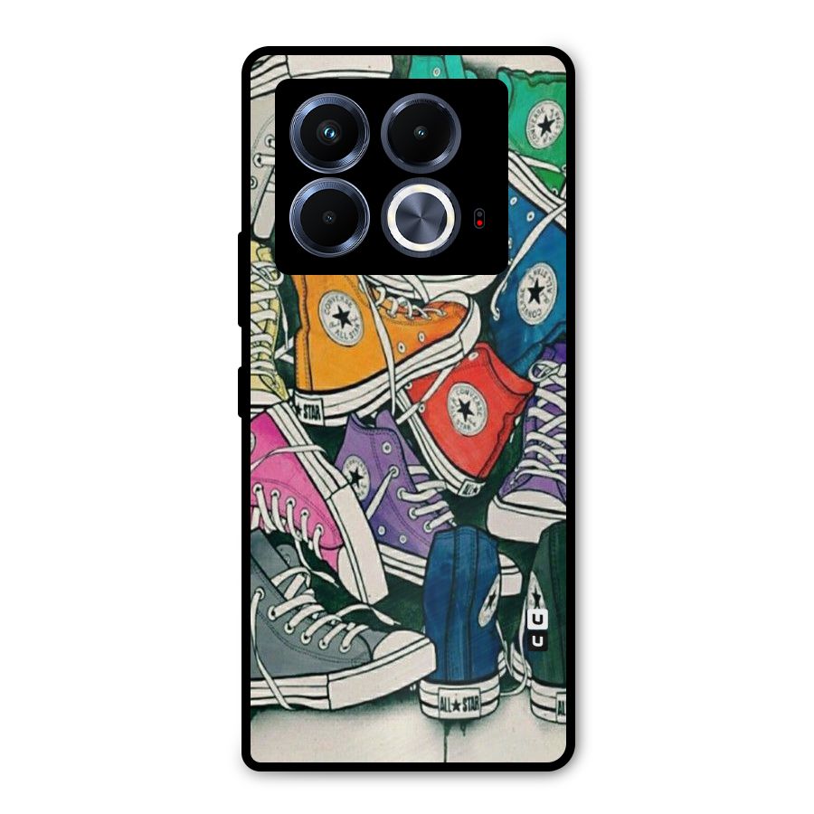 Colorful Shoes Metal Back Case for Infinix Note 40 5G