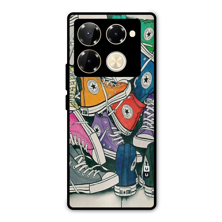 Colorful Shoes Metal Back Case for Infinix Note 40 Pro