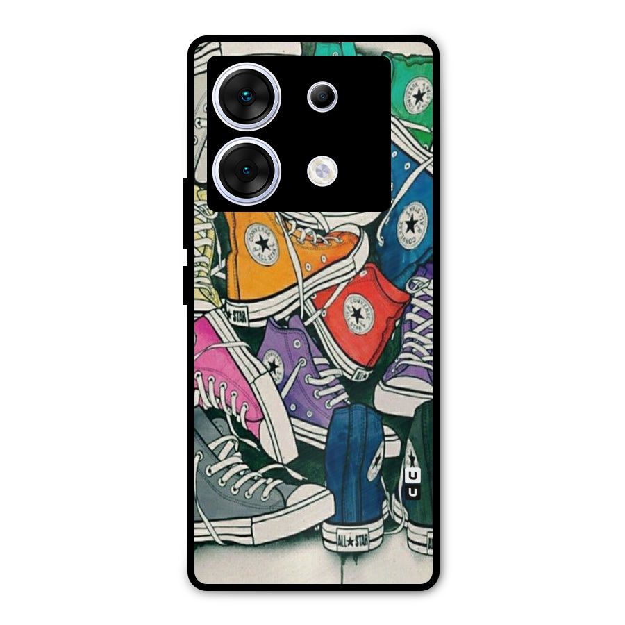 Colorful Shoes Metal Back Case for Infinix Zero 30 5G