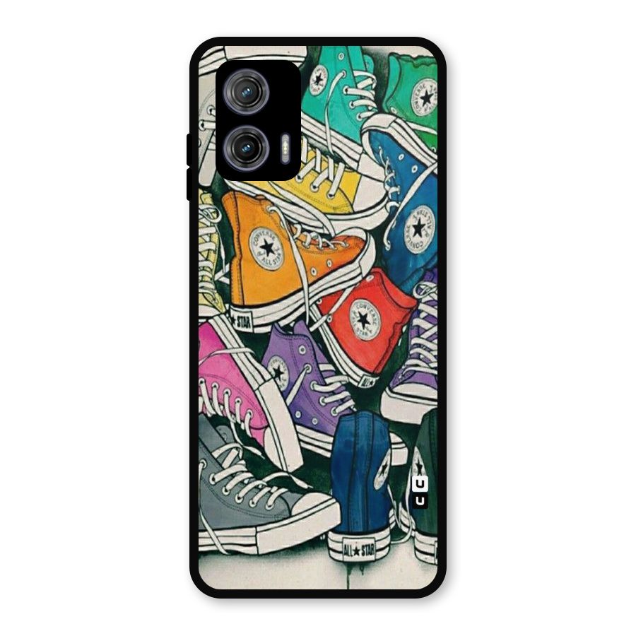 Colorful Shoes Metal Back Case for Moto G73