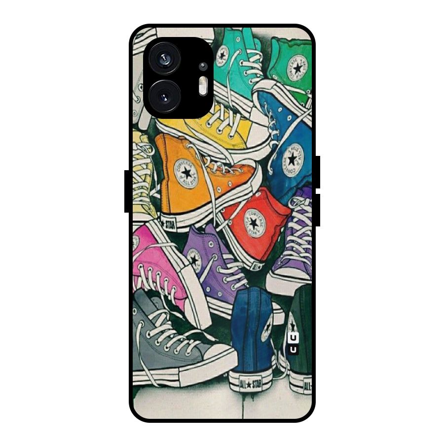 Colorful Shoes Metal Back Case for Nothing Phone 2