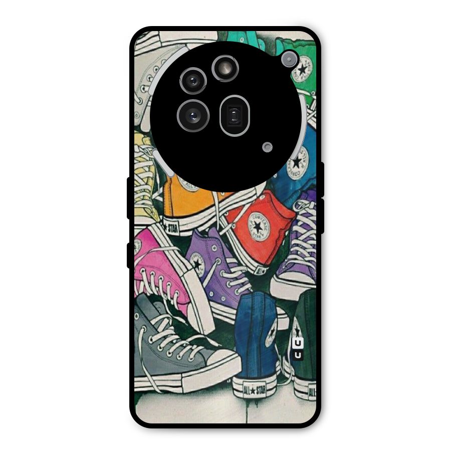 Colorful Shoes Metal Back Case for Nothing Phone 3a Pro