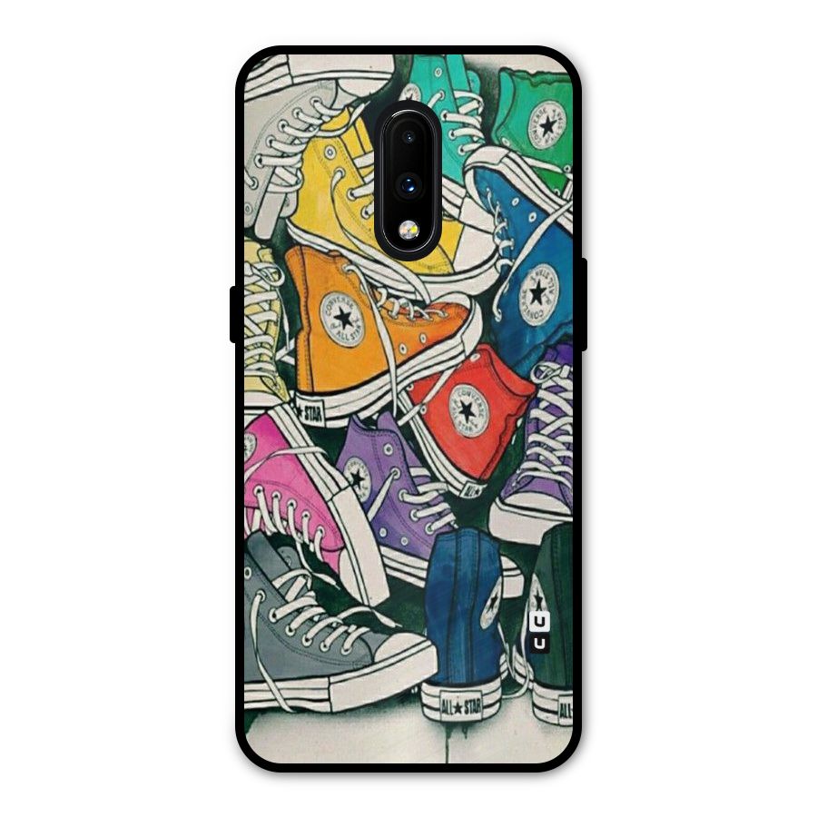 Colorful Shoes Metal Back Case for OnePlus 7