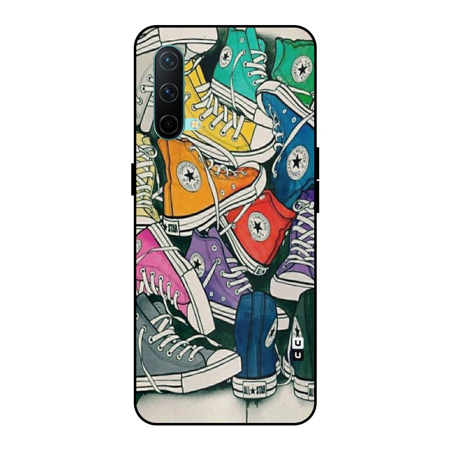 Colorful Shoes Metal Back Case for OnePlus Nord CE 5G