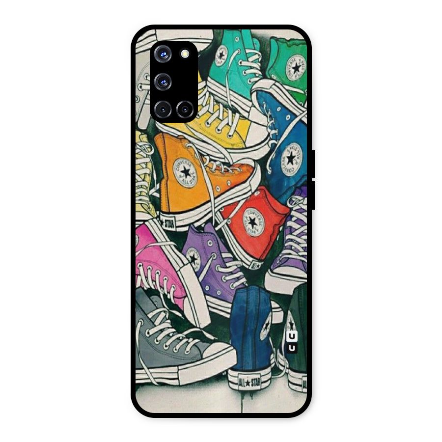 Colorful Shoes Metal Back Case for Oppo A52