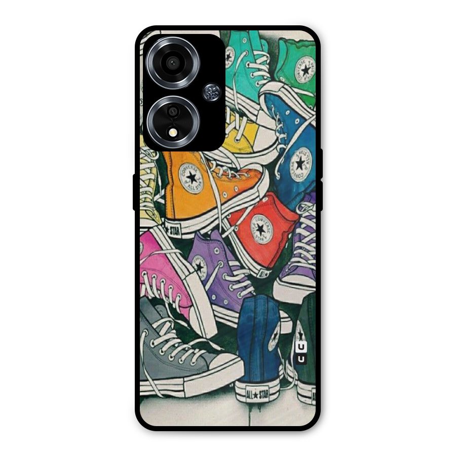Colorful Shoes Metal Back Case for Oppo A59