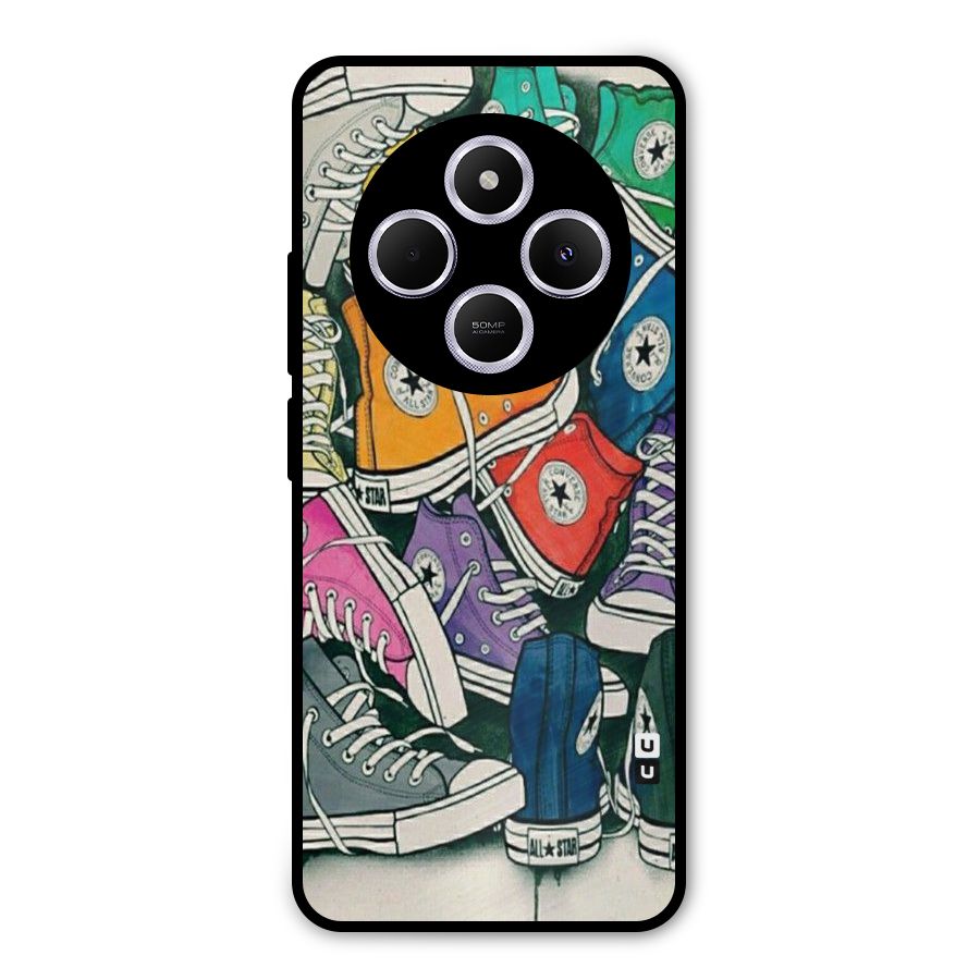 Colorful Shoes Metal Back Case for Poco C75 5G