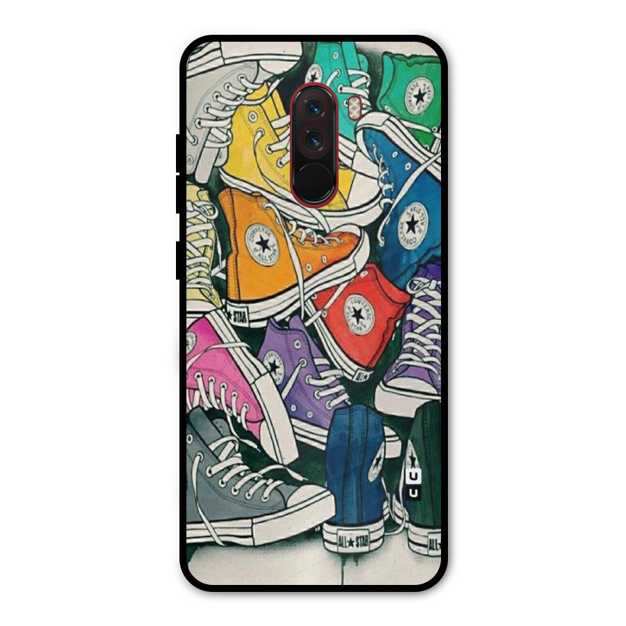 Colorful Shoes Metal Back Case for Poco F1