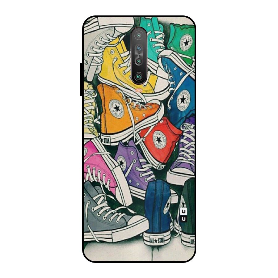 Colorful Shoes Metal Back Case for Poco X2