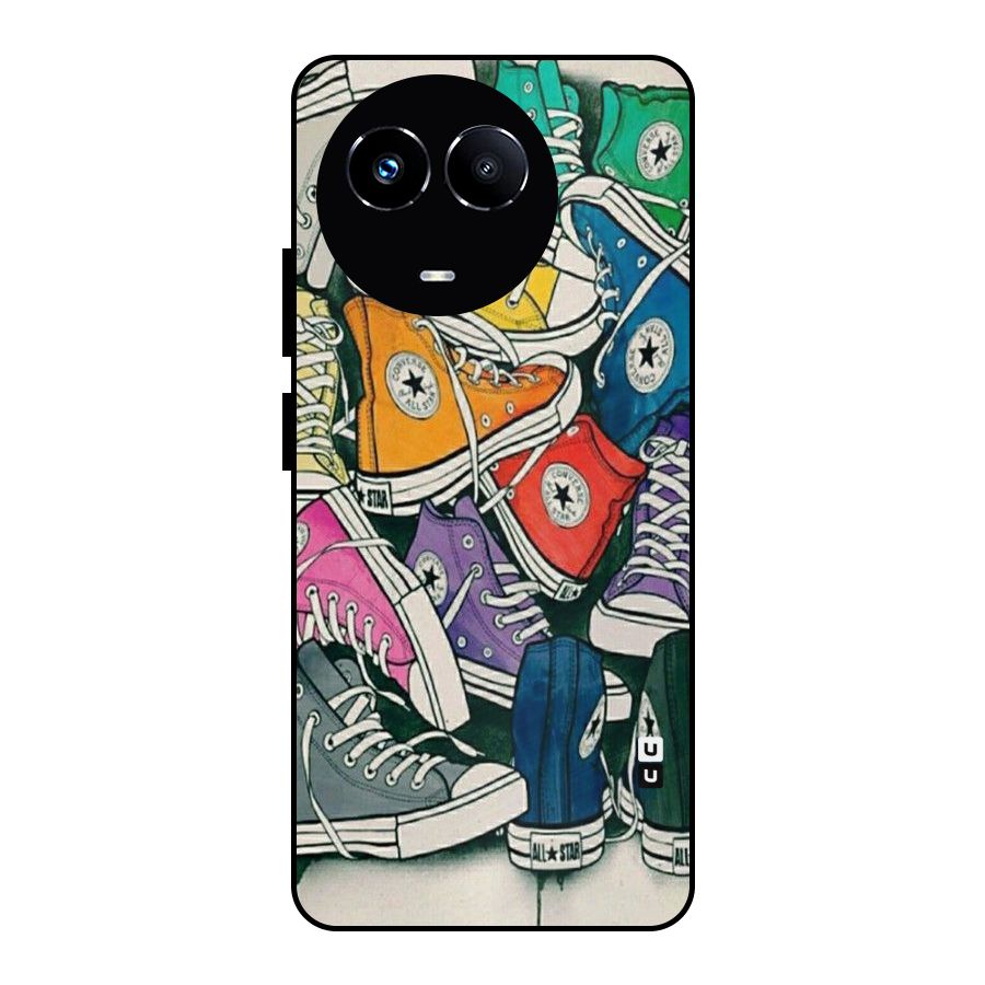 Colorful Shoes Metal Back Case for Realme 11 5G