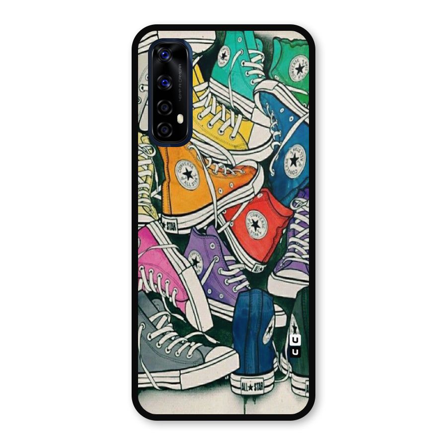 Colorful Shoes Metal Back Case for Realme 7