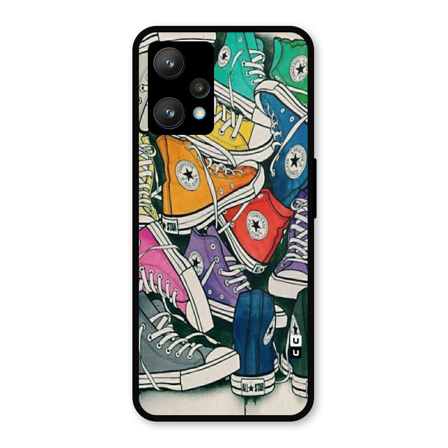 Colorful Shoes Metal Back Case for Realme 9 Pro Plus 5G
