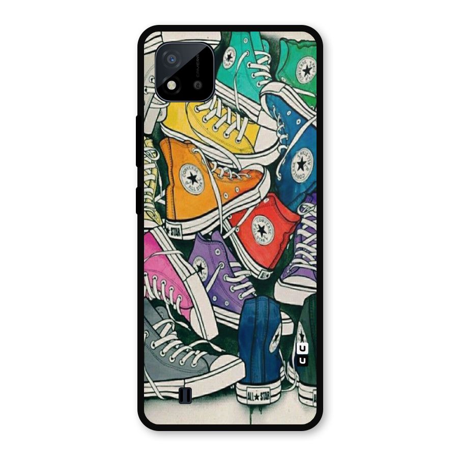 Colorful Shoes Metal Back Case for Realme C11 2021