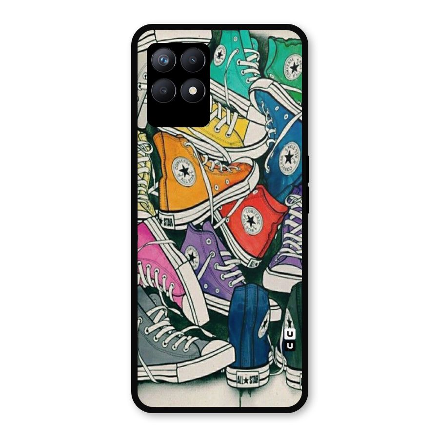 Colorful Shoes Metal Back Case for Realme Narzo 50