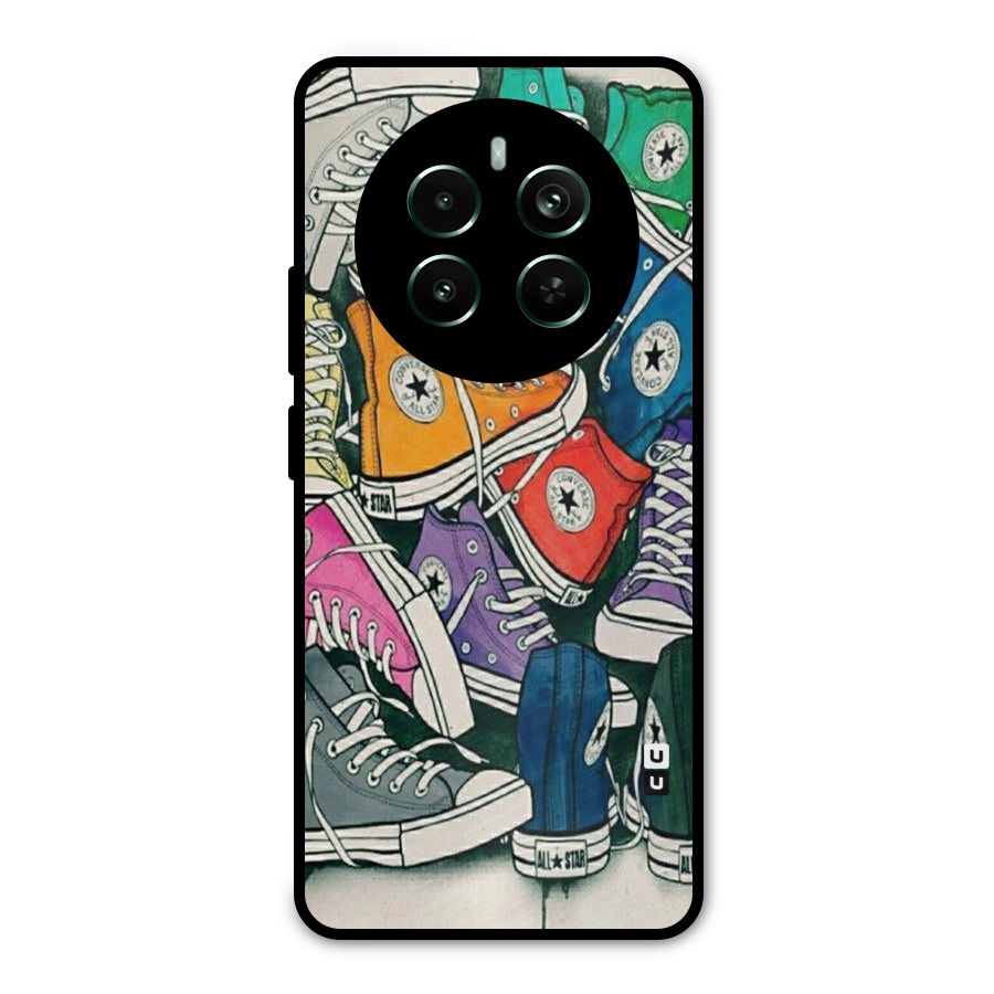 Colorful Shoes Metal Back Case for Realme Narzo 70 Pro