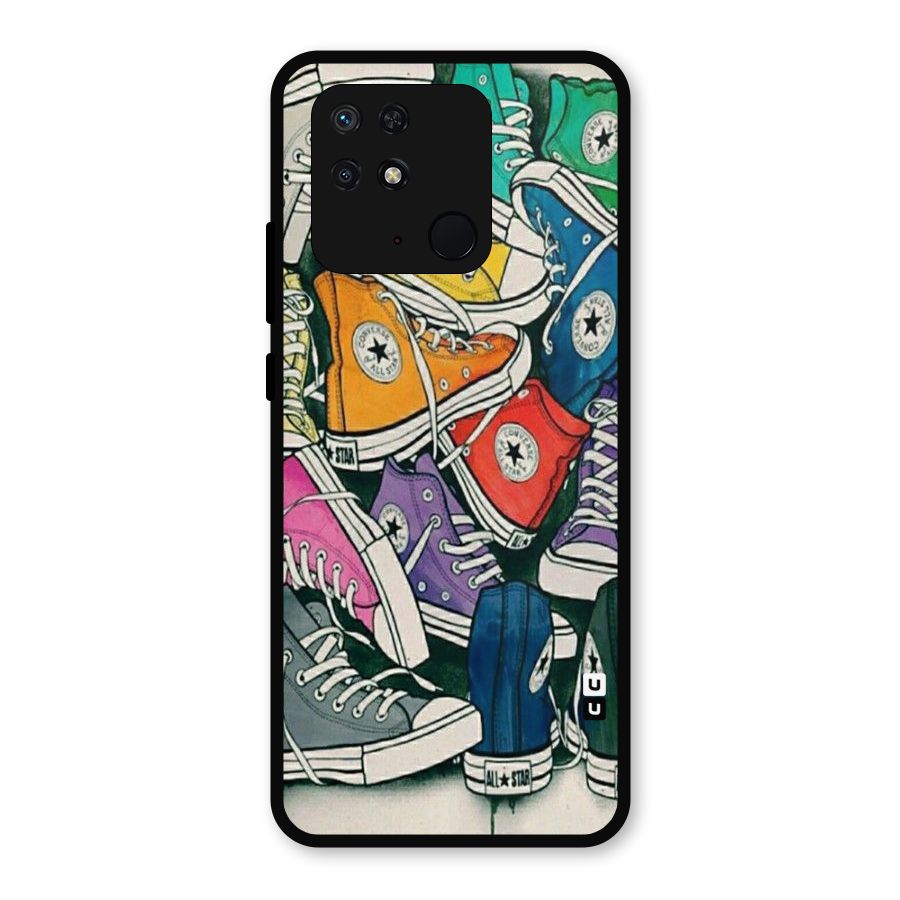 Colorful Shoes Metal Back Case for Redmi 10