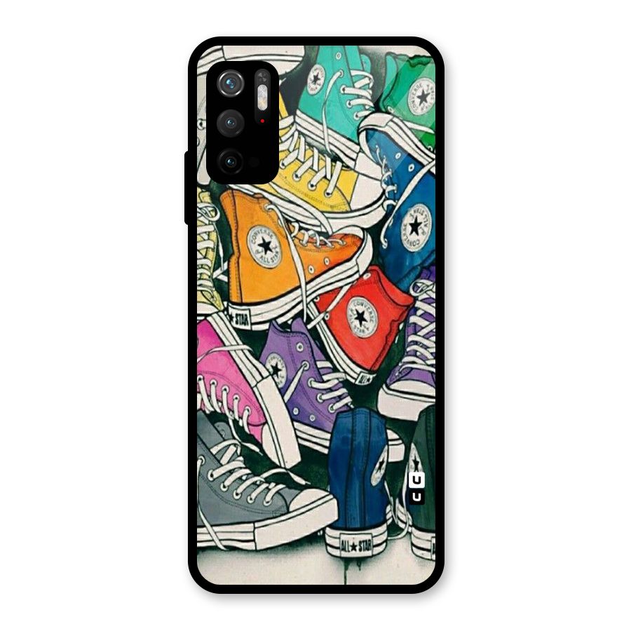 Colorful Shoes Metal Back Case for Redmi Note 10T 5G