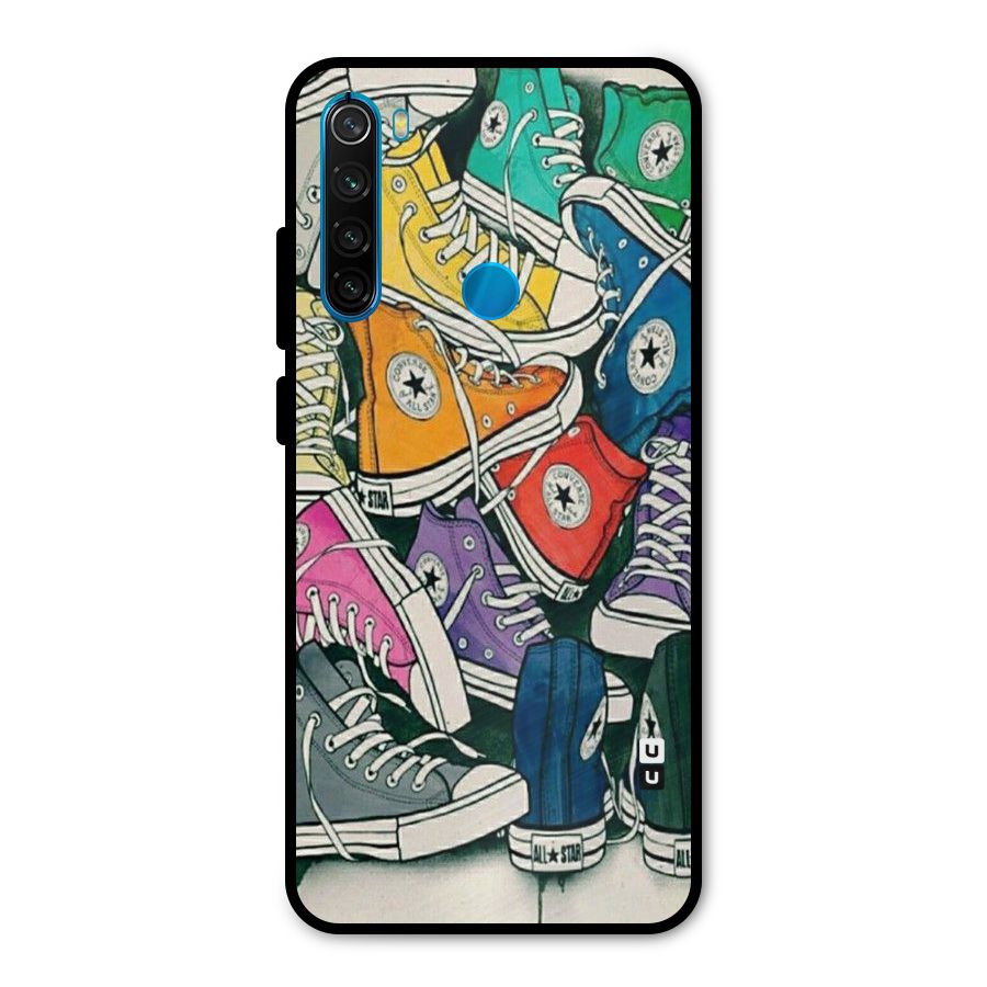 Colorful Shoes Metal Back Case for Redmi Note 8