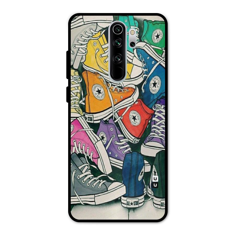 Colorful Shoes Metal Back Case for Redmi Note 8 Pro