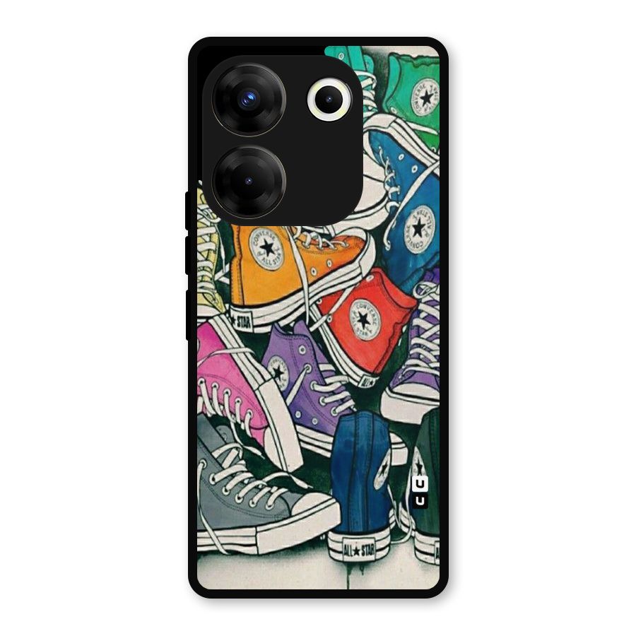 Colorful Shoes Metal Back Case for Tecno Camon 20