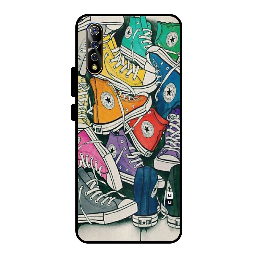 Colorful Shoes Metal Back Case for Vivo S1