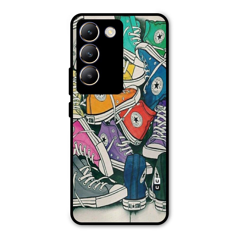 Colorful Shoes Metal Back Case for Vivo T3 5G