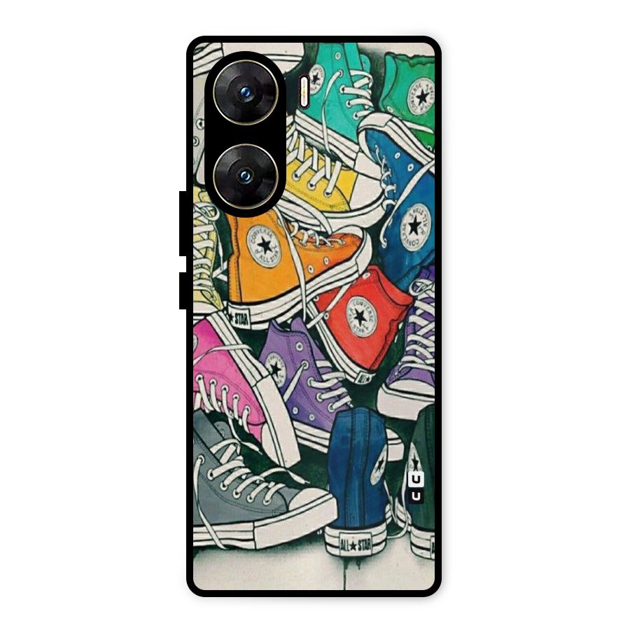 Colorful Shoes Metal Back Case for Vivo V29e