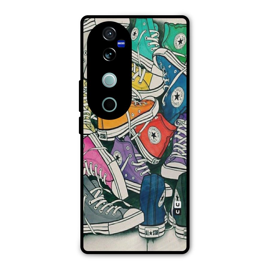 Colorful Shoes Metal Back Case for Vivo V40