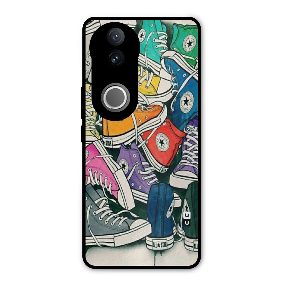 Colorful Shoes Metal Back Case for Vivo V50