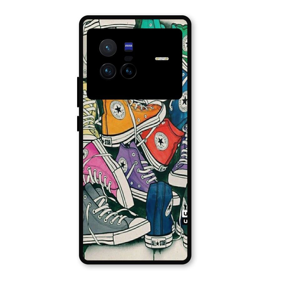 Colorful Shoes Metal Back Case for Vivo X80